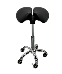 כסא משרדי אורטופדי פיזיו 4008 כיסא אוכף מושב מפוצל כולל  כיוונון גובה וזווית המושב בריפוד שחור