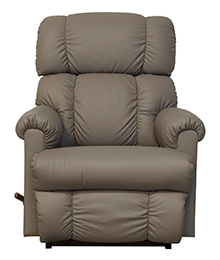 כסא משרדי אורטופדי LAZBOY PINNACLE כורסת טלוויזיה  פינקל מתנדנדת עור אפור 714855