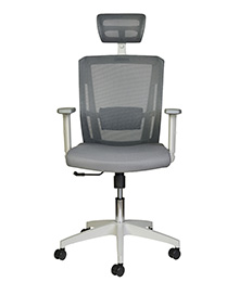 כסא משרדי אורטופדי REFRESH כיסא מחשב ארגונומי ואורטופדי אפור בהיר   כולל ידיות מתכווננות ומשענת ראש