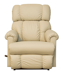 כסא משרדי אורטופדי LAZBOY PINNACLE  כורסת טלוויזיה פינקל מתנדנדת עור לבן אבן 714832