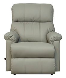 כסא משרדי אורטופדי LAZBOY SUMMIT כורסת טלוויזיה סאמיט  מתנדנדת בריפוד עור יוקרתי אפור בהיר 714834