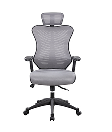 כסא משרדי אורטופדי PROBACK 1050 כיסא מחשב ארגונומי ואורטופדי אפור כולל משענת ראש 