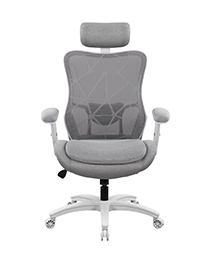 כסא משרדי אורטופדי PROBACK 1150 כיסא ארגונומי ואורתופדי לבן כולל משענת ראש