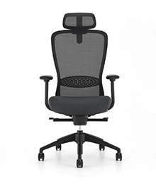 כסא משרדי אורטופדי כיסא ארגונומי מעוצב ויוקרתי VISION BLACK בריפוד שחור