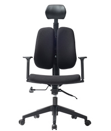 כסא משרדי אורטופדי DUOREST KOREA D ZERO כסא ארגונומי ואורטופדי  גב כפול מושב מרופד